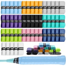 50개 테니스 라켓 그립 테이프 미리 자른 배드민턴 오버그립 벨벳 같은 편안함 미끄럼 방지 성, 50개 테니스 라켓 그립 테이프 미리 자른 배드민턴 오