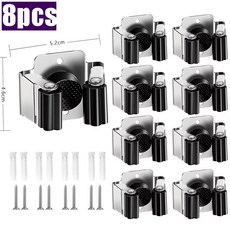 1/8pcs 벽 마운트 걸레 클립 홀더 주최자 랙 브러시 빗자루 걸이 방수 욕실 선반 Accessorie, A-8pcs