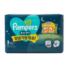 팸퍼스 2026 통잠 팬티형 기저귀 남여공용, 3단계, 102매