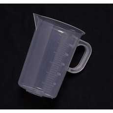 플라스틱비커 300ml 500ml 1L 2L - 국내산 (손잡이 비이커 계량컵), 플라스틱비커300ml, 1개