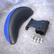 바이크 등 쿠션 등받이 전동 배달통 허리쿠션 부품, 등받이 블루  세트