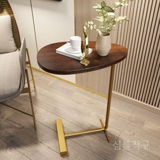 북유럽티테이블 높이 커피 인테리어 60cm 가정용 원형 찻상 소품테이블 사이드 진열, C. M40-히코리더블로드
