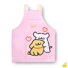 GOS 미술가운 몰티즈 방수 앞치마 L 유아미술가운