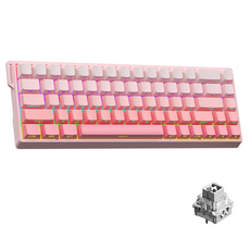 AULA WIN 68HE PRO MAX 마그네틱 축 게이밍 키보드 유선, RGB Wired, WIN68 Side engraving pink