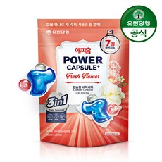 해피홈 트리플 프로 파워 캡슐 세제 생화향기향, 3개, 32개입