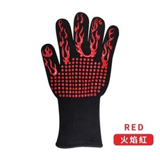 隔熱手套 雙面可用 耐高溫烘焙烤箱防燙手套, 1個, 最新雙面防滑 焰紅(單入)