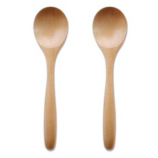 리숲 나무 시리얼스푼 우드 원목 팥빙수 수저 화채 스푼, 2개, 너도밤나무