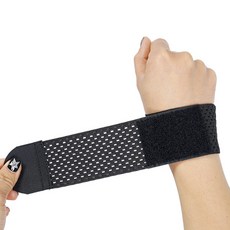메쉬 팔목밴드 보호대 손목아대 스포츠용 편안한, 블랙