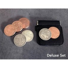 마술 공연 올리버 매직 트릭의 호핑 하프(모건 달러와 빅토리아 여왕 고대 동전) 코인 배니쉬가 나타나는 환상 마기아 238535