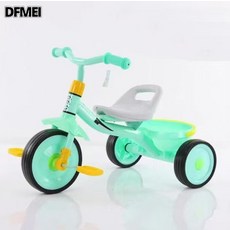 DFMEI 兒童三輪車新款腳踏自行車供應防側翻腳蹬玩具車三輪單車童車, 1個, 1cm, 綠色:參考詳情