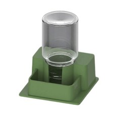 공간 효율적인 파충류 물그릇 자동 리필 메커니즘 조용한 기능, 1개, Green