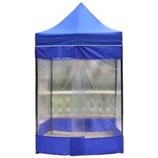 방한부스 방풍 간이 비닐 컨테이너 이동식 휴게실, 5. 1.2x1.2x2.2미터 단일 지퍼문