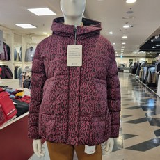 마코(MACAW) 여성 전판 래터링패턴 후드 다운점퍼(MNW4-DJ05)