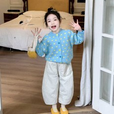小不點兒 女童圓點針織外套