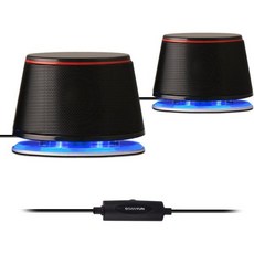 Sanyun SW102 컴퓨터 pc 다용도 스피커 5Wx2 Deep Bass in Small Body 블랙 화이트, SW102 블랙