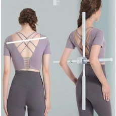 자세 교정 십자봉 요가 바디스틱 스트레칭바 허리 굽은등, No.02 십자핏 그레이