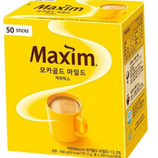 커피 믹스 부드러운 인스턴트 사무실 모카 커피 스틱 간식 50 집들이선물 따뜻한 캠핑용 대용량 여행용