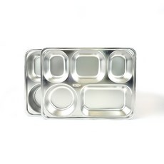 Stenbyme不鏽鋼(304)5格餐盤 2個, 銀色