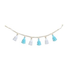 레몬나무 조화 인조 나무 인테리어 식물 대형 화분 거실 장식 소품 가짜 모조, 90 x 10cm, 보헤미안 태슬 꽃다발 블루화이트