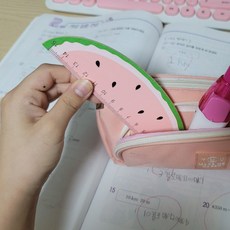 자 학생 학용품 15cm 모양 수박 디자인