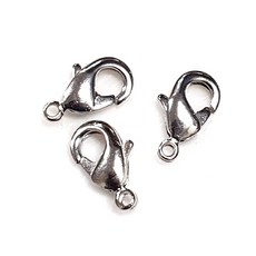 Bead 비즈부재료 누름볼 O링 구멍지프 랍스터고리 한세트, 실버 랍스터고리(중-10개)