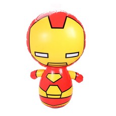 可愛鋼鐵人造型不倒翁玩具，安全無毒材質，激發寶寶視覺發展，手部肌肉發展, red, 1個