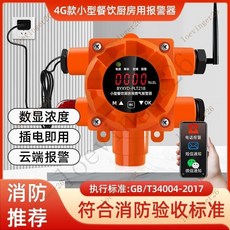 附發票*台灣出貨 可燃氣體探測報警器工業餐飲飯店商用天然氣液化氣煤氣洩漏檢測儀, 【4G版本】電話短信通知, 1個