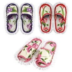 초극세사 청소 슬리퍼 탈부착 가능 걸레 실내화 거실화 신발, 색상랜덤, 1개