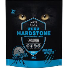 JUNBai 寵物物語 硬石貓砂, 1個, 原味無香味(藍)-宅配限1包, 12kg, 原味無香