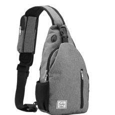 Srekky 남성용 슬링백 크로스백 회색
