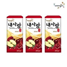 185ml 48팩 사과 웅진내사랑 주스 음료, 1개