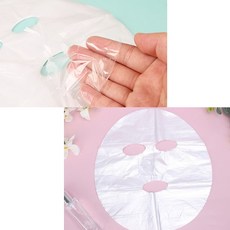 페이스 비닐 커버 100매 얼굴 마스크팩 시트 얼굴보습비닐팩, 단품