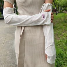 헬스스팬 쿨토시 여성 팔토시 손등 토시, 1개, 아이보리