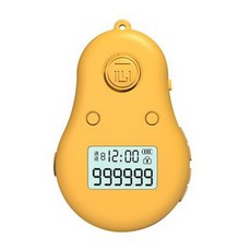 충전식 사일런트 핑거 카운터 3 in 1 디지털 타즈비 집계 클리커 놀라운 사운드 및 시간 표시로 기도 선물 제공, Turmeric, 1개
