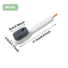 다기능 자동 비누 추가 신발 브러시 강모 의류 보드 디스펜서 청소 도구, 색상: 3. White