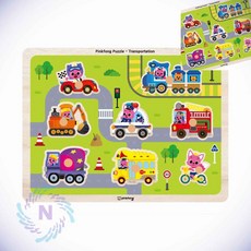아이넷 원목 꼭지퍼즐 탈것 어린이놀이 학습장난감