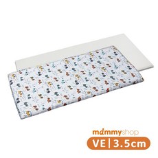 享居DOTDOT- VE嬰兒護脊床墊 (3.5cm) 布套 -越野車車 德國綿體 天絲布套居家專用, 1個, VE嬰兒護脊床墊,60x120x3.5cm