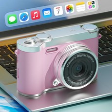 【無品牌】-ccd數碼照相機可自拍學生入門高清旅遊相機復古隨身小型卡片相機, 粉色