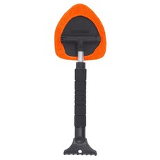 자동차 앞 유리 창 클리너 브러시 텔레스코픽 유리 청소 스노우 스크레이퍼 롱 핸들 자동 창 안개 방지 브러시, 주황색 긴 손잡이, 주황색 긴 손잡이, 1) Orange short handle