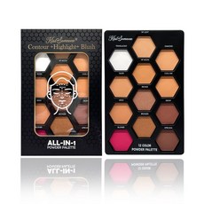 Kiss Someone 12色修容粉餅腮紅高光盤, 1個