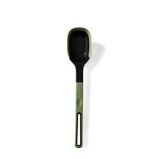 DFMEI 硅膠廚具套裝雙色手柄硅膠鏟煎鏟湯勺耐高溫廚房烹飪工具6件套裝, 1個, 小湯勺:卡其棕色