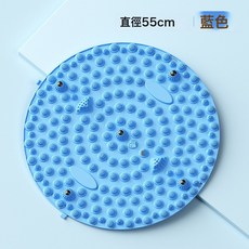 DFMEI 新款指壓板磁石足底按摩墊健身成人腳踩圓形慢跑通經絡感統踩板, 1個, 藍色磁石--直徑55CM【指壓板】