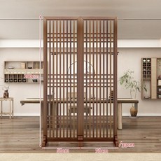 파티션 우드 격자 인테리어 동양풍 공간 분리 가림막, 조립형, 180x100 (50+50)