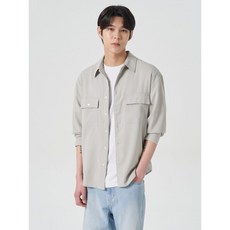 매장정품 에잇세컨즈 8SECONDS 강연사 아웃포켓 셔츠 라이트 그레이 (424464LY22) 424464LY22 206893