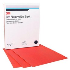 3M 01521 레드 22.9 x 27.9cm(9 x 11인치) P600 그릿 연마 드라이 시트 (슬리브 당 50장)