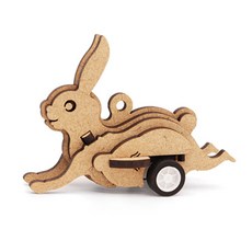 저학년 과학놀이 탄성에너지 토끼 자동차 만들기/ 과학만들기 운동에너지 돌봄교실, 5세트