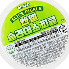 제이케이푸드 엔엘푸드 슬라이스 일회용 피클 80g 업소용 오이피클 피자 핫도그, 1개