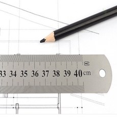 봄다미추천 쇠자 40cm 중형스틸자, 은색, 1개