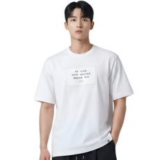 아디다스 빅사이즈 데일리 반팔티 남성 화이트 스퀘어 로고 기본 남자 반팔 티셔츠 루즈핏 스포츠반팔