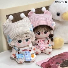 臺灣出貨 10cm娃衣 棉花娃娃娃衣可愛條紋帽背帶褲玩偶海星體無屬性娃娃換裝配件 娃衣 娃娃配飾 娃娃裝 M35I, 1個, 10米帽子（只有帽子）,10cm棉花娃娃可穿【沒有娃娃】